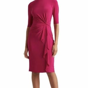 Ralph Lauren Twisted-Knot Jersey Dress Pink Size 12 NWOT